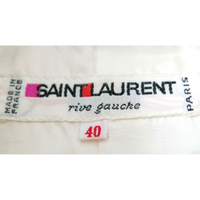 Yves Saint Laurent Jacke/Mantel aus Baumwolle in Creme