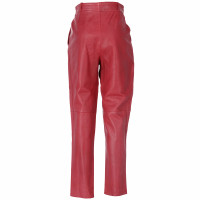 Gianni Versace Trousers Leather in Red