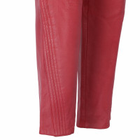Gianni Versace Trousers Leather in Red