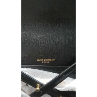 Saint Laurent Schoudertas Leer in Zwart