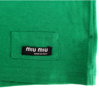 Miu Miu Oberteil aus Baumwolle in Grün