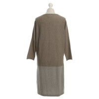 Hemisphere Cashmere Dress in Beige / Grey