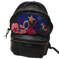 Saint Laurent "Mini City Love Patch Backpack"