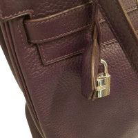 Hermès Kelly Bag 32 aus Leder in Violett