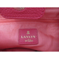 Lanvin Shoulder bag Leather in Fuchsia