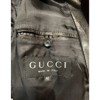 Gucci Jacket/Coat Leather in Black