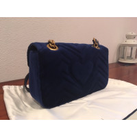 Gucci GG Marmont Flap Bag Mini in Blau