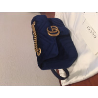 Gucci GG Marmont Flap Bag Mini in Blau