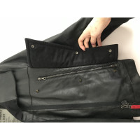Prada Jacke/Mantel aus Leder in Schwarz