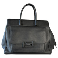 Tod's Double T Tote Bag in Pelle in Nero
