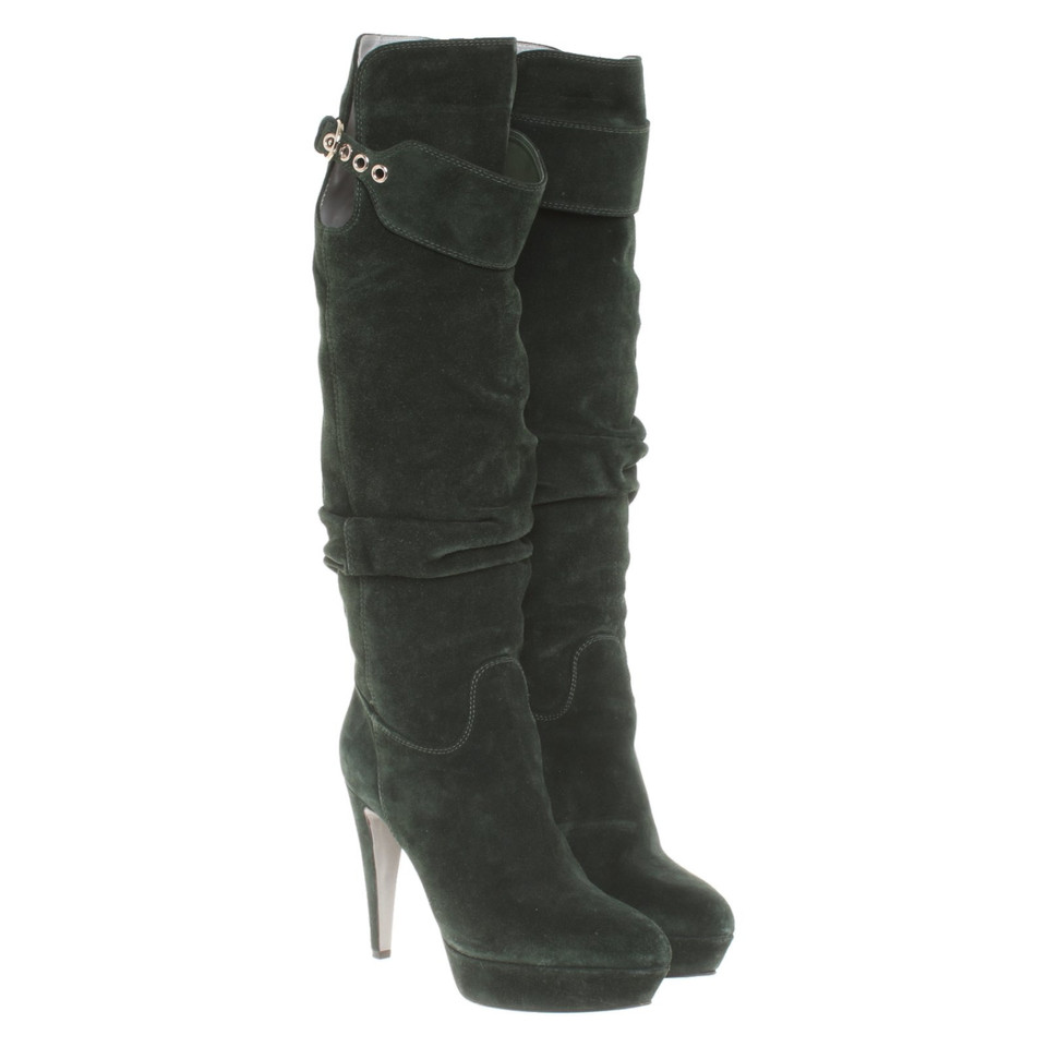 Sergio Rossi Boots Suede in Green