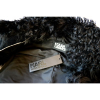 Karl Lagerfeld Jacke/Mantel aus Wolle in Blau