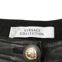 Gianni Versace Lederhose in Schwarz