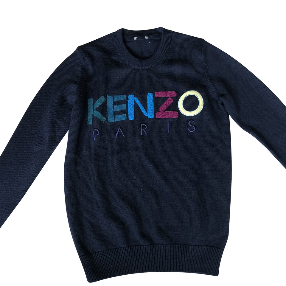 Kenzo Breiwerk Wol in Blauw