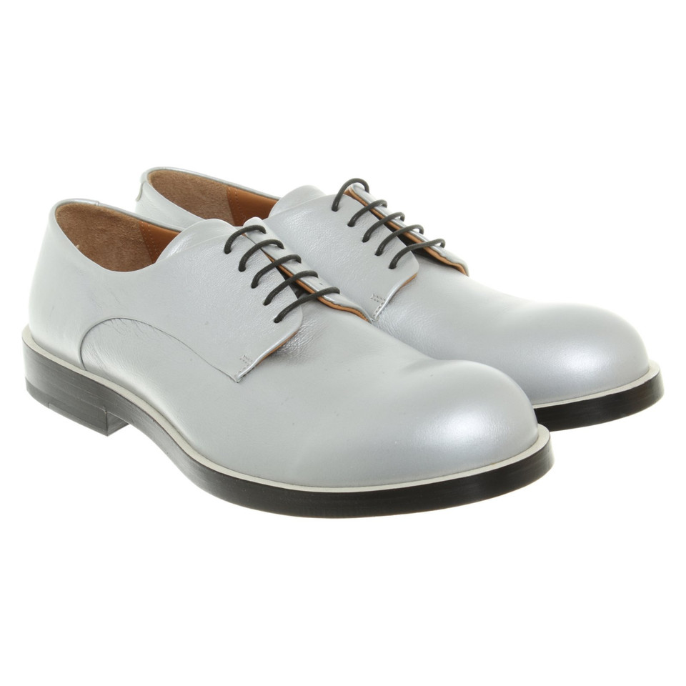 Jil Sander Lace-up shoes Leather in Silvery