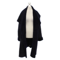 Donna Karan Giacca/Cappotto in Pelliccia in Blu