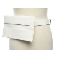 Solace London Täschchen/Portemonnaie aus Leder in Weiß