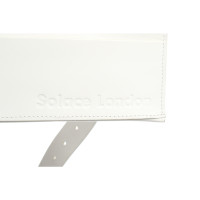 Solace London Täschchen/Portemonnaie aus Leder in Weiß