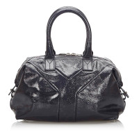 Yves Saint Laurent Handtasche aus Lackleder in Schwarz