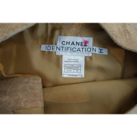 Chanel Vestito in Pelle scamosciata in Beige