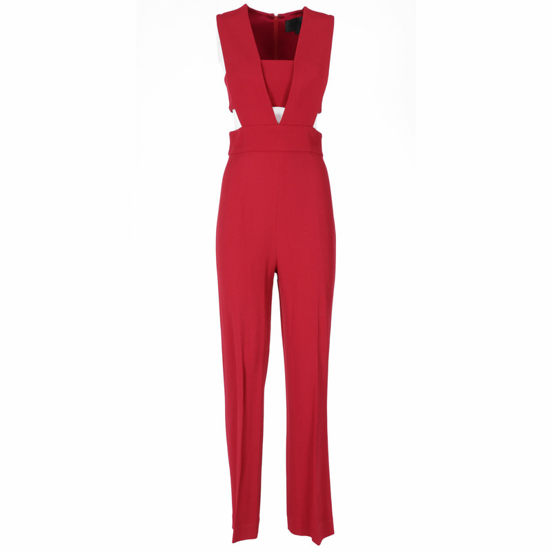 cushnie red jumpsuit