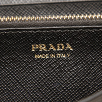 Prada Täschchen/Portemonnaie aus Leder in Schwarz