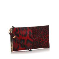 Balenciaga Clutch Bag Fur in Red