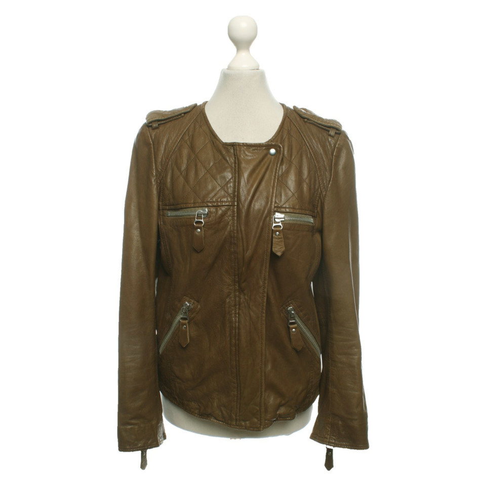 Isabel Marant Etoile Jacket/Coat Leather in Olive