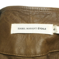 Isabel Marant Etoile Giacca/Cappotto in Pelle in Verde oliva