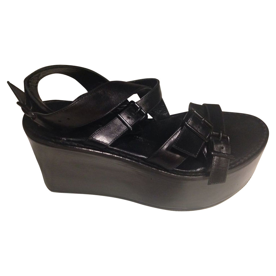 Ann Demeulemeester Leather wedges