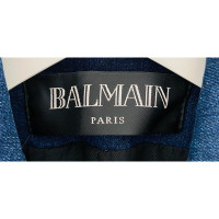 Balmain Blazer in Cotone in Blu