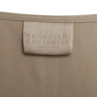 Brunello Cucinelli Robe en soie beige