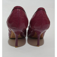 Christian Dior Pumps/Peeptoes aus Leder in Violett