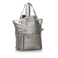 Yves Saint Laurent Downtown Tote Patent leather in Grey