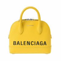 Balenciaga Ville Top Handle aus Leder in Gelb