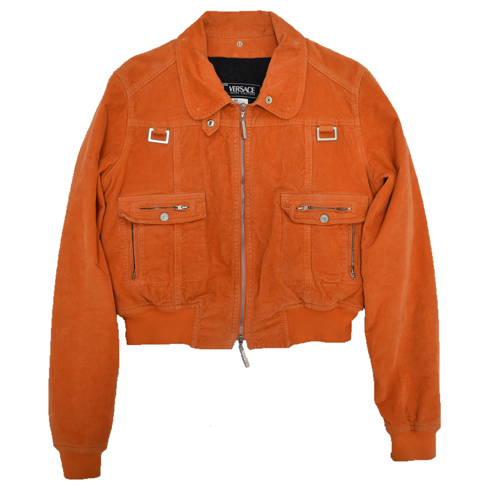 Versace Jacket/Coat Cotton in Orange
