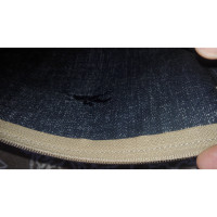 Longchamp Clutch aus Leder in Khaki