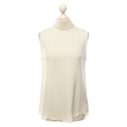 THEORY Women's Top Silk in Cream Size: M | Second Hand