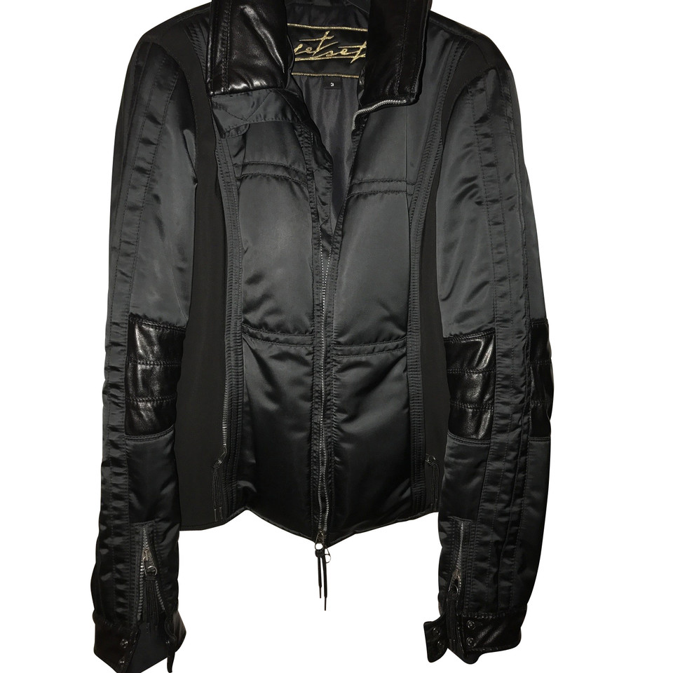 Jet Set Jacke/Mantel aus Canvas in Schwarz