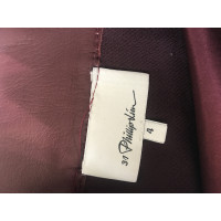 3.1 Phillip Lim Jupe en Cuir en Bordeaux