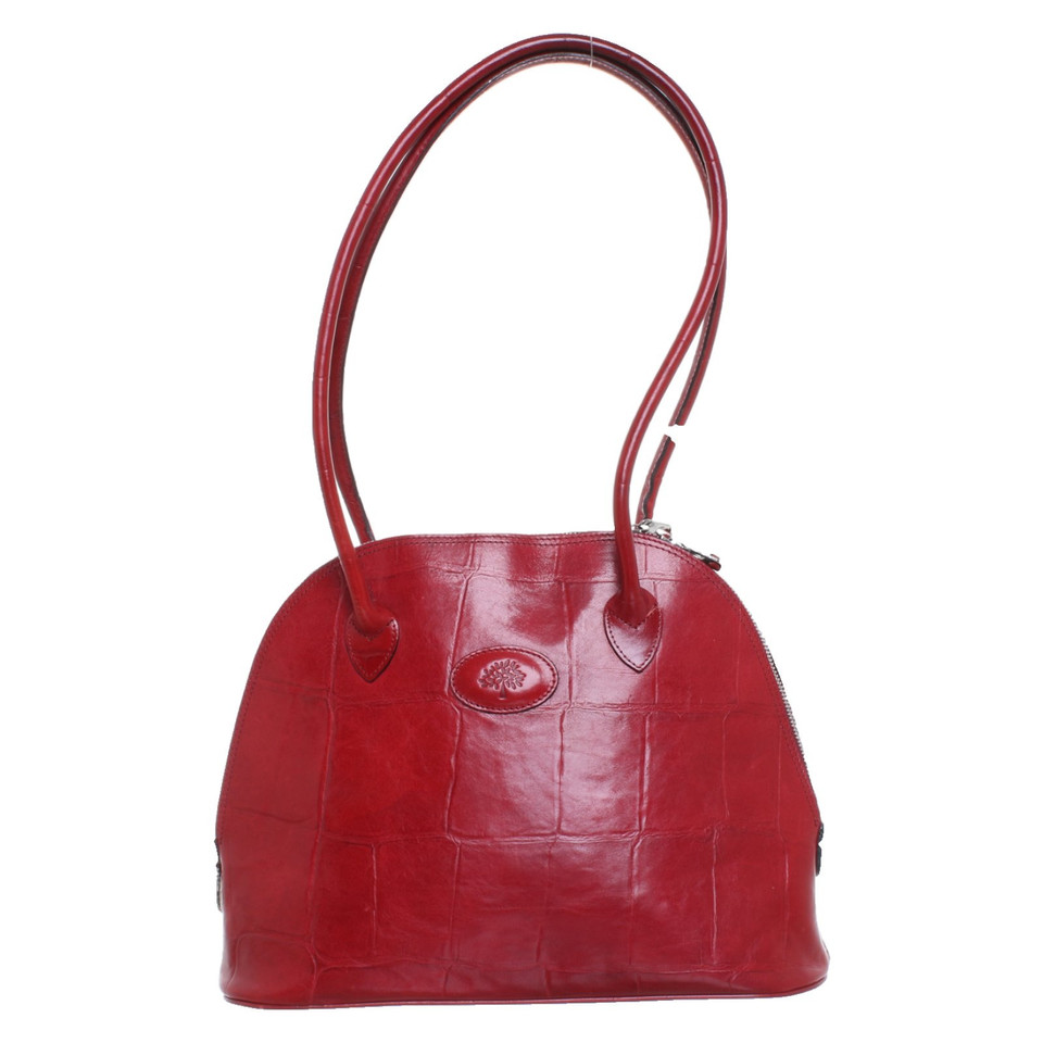 Mulberry Handbag Leather in Red