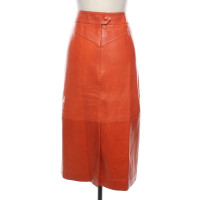 Givenchy Skirt Leather in Orange