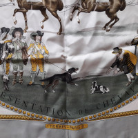 Hermès Tissu "Présentation de chevaux"