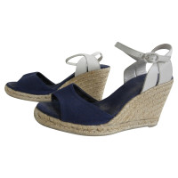 Castañer Wedges aus Canvas in Blau