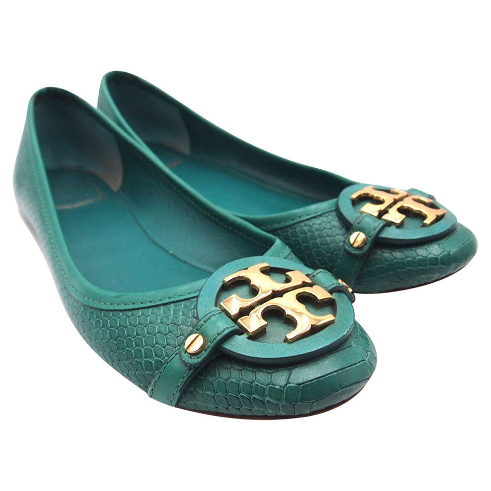 Tory Burch Slippers/Ballerinas Leather in Green