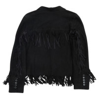 Saint Laurent Jacket/Coat Suede in Black