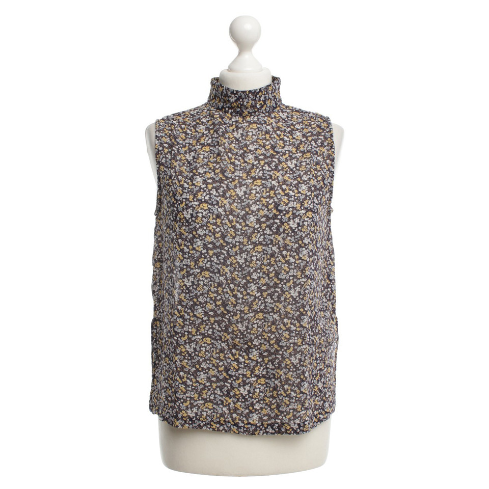 Ganni top with floral pattern