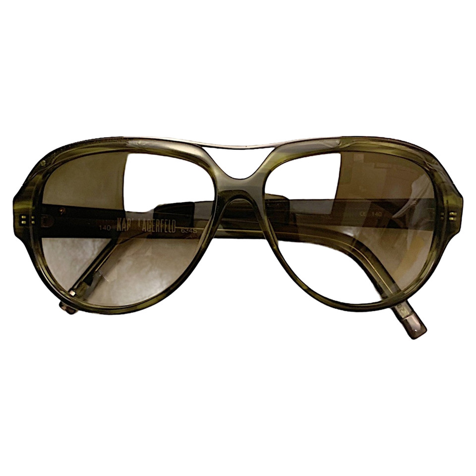 Karl Lagerfeld Lunettes de soleil en Olive