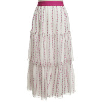 Blumarine Volant skirt with print