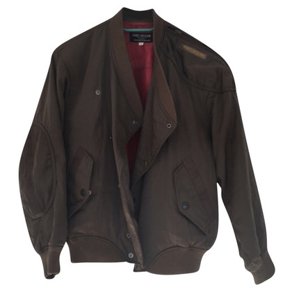 Issey Miyake Jacket/Coat Silk in Khaki